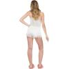 Forever 21 Womens Satin Shorts with Lace Trim Sleepwear(Ivory)