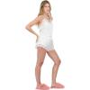 Forever 21 Womens Satin Shorts with Lace Trim Sleepwear(Ivory)