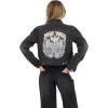 Forever 21 Women’s Denim Jacket With Chest Pockets(Black)