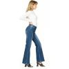 Forever 21 Women’s Flare Denim High-Rise Slim Fit Stretch Jeans – Retro Y2k Style(Dark Wash)