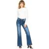 Forever 21 Women’s Flare Denim High-Rise Slim Fit Stretch Jeans – Retro Y2k Style(Dark Wash)