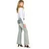 Forever 21 Women’s Flare Denim High-Rise Slim Fit Stretch Jeans – Retro Y2k Style(Light Blue)