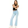 Forever 21 Women’s Flare Denim High-Rise Slim Fit Stretch Jeans – Retro Y2k Style(Light Wash)