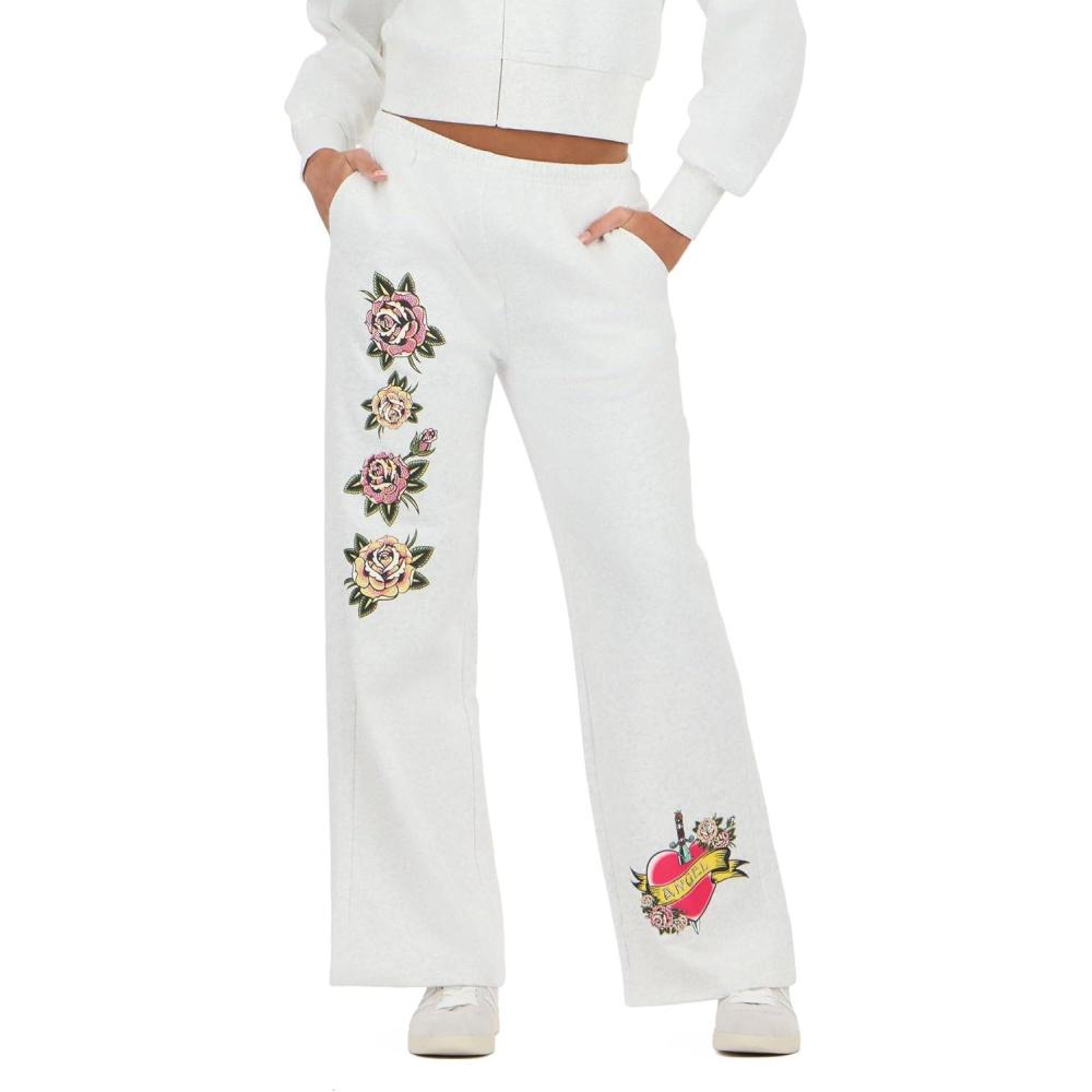 image:imageForever 21 Womens Wide Leg Jogger with Hidden Drawstring and ScreensGrey
