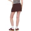 Forever 21 Women’s Mini A-line Skirt with Inner Shorts(Brown)