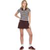 Forever 21 Women’s Mini A-line Skirt with Inner Shorts(Brown)