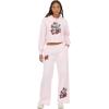 Forever 21 Women’s Wide Leg Jogger with Hidden Drawstring and Screens(Pink)