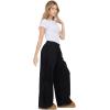 Forever 21 Women’s Wide Leg Jogger with Twill Bows Down the Side(Black)