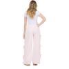 Forever 21 Women’s Wide Leg Jogger with Twill Bows Down the Side(Pink)