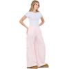 Forever 21 Women’s Wide Leg Jogger with Twill Bows Down the Side(Pink)