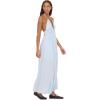 Forever 21 Women’s Plunging V-Neck Maxi Dress with Smocked Waistband, Blue, XS