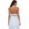 Forever 21 Women’s Plunging V-Neck Maxi Dress with Smocked Waistband, Blue, XS