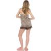 Forever 21 Women’s Pull-on Satin Shorts with Lace Trim(Leopard)