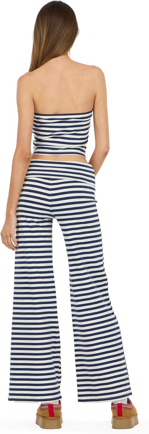 image:imageForever 21 Womens Wide Leg Fold Over PantsNavy