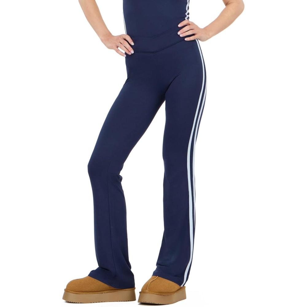 image:imageForever 21 Womens Flare Leggings with Side StripesNavy