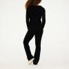Forever 21 Women’s Cable Knit Wide-Leg Sweater Pants(Black)