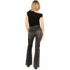 Forever 21 Womens Denim Pant with Tie Up Front(Black)