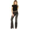 Forever 21 Womens Denim Pant with Tie Up Front(Black)