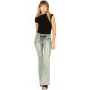 Forever 21 Womens Denim Pant with Tie Up Front(Blue)
