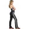 Forever 21 Women’s Flare Leggings with Side Stripes(Black)