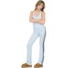 Forever 21 Women’s Flare Leggings with Side Stripes(Blue)