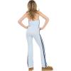 Forever 21 Women’s Flare Leggings with Side Stripes(Blue)