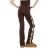 Forever 21 Women’s Flare Leggings with Side Stripes(Brown)