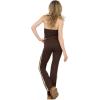 Forever 21 Women’s Flare Leggings with Side Stripes(Brown)