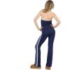 Forever 21 Women’s Flare Leggings with Side Stripes(Navy)