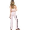 Forever 21 Women’s Flare Leggings with Side Stripes(Pink)