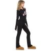 Forever 21 Women’s Flare Pants with Contrast Stitching High Rise Stretch Fit Casual Trend Style(Black)