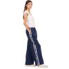 Forever 21 Women’s Fleece Wide Leg Printed Pant with Bow Applique(Navy)