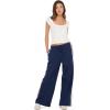 Forever 21 Women’s Fleece Wide Leg Printed Pant with Bow Applique(Navy)