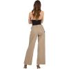 Forever 21 Women’s Pants with Side Zip Pocket and Belt Straps(Grey)