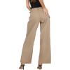 Forever 21 Women’s Pants with Side Zip Pocket and Belt Straps(Grey)