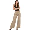 Forever 21 Women’s Pants with Side Zip Pocket and Belt Straps(Grey)
