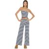 Forever 21 Women’s Wide Leg Fold Over Pants(Navy)