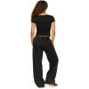 Forever 21 Women’s Wide Leg Jogger(Black)