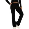 Forever 21 Women’s Cable Knit Wide-Leg Sweater Pants(Black)