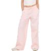 Forever 21 Women’s Wide Leg Pants with Side Stripes and Bow Details(Pink)