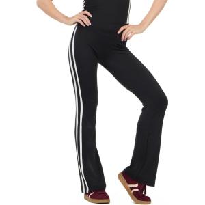 Forever 21 Women’s Flare Leggings with Side Stripes(Black)