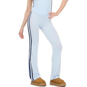 Forever 21 Women’s Flare Leggings with Side Stripes(Blue)