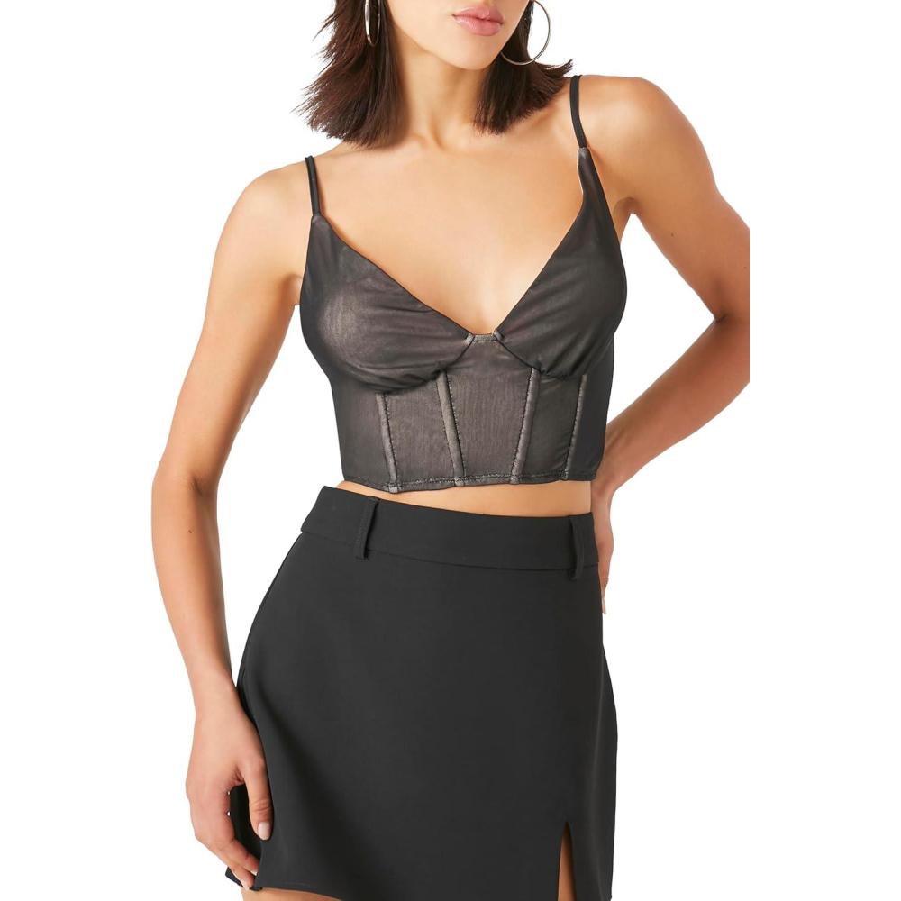 image:imageForever 21 Womens Bustier Cropped CamiBlack