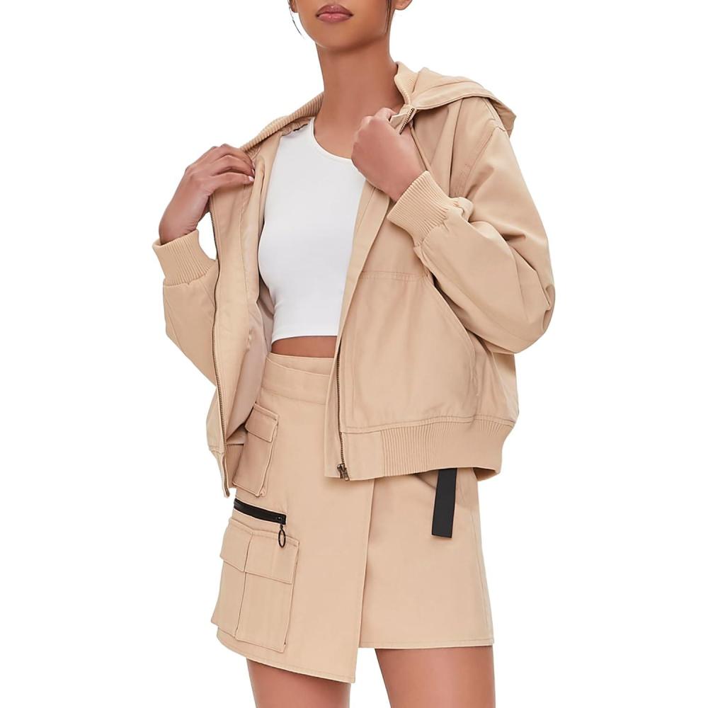 image:imageForever 21 Womens Cargo Mini SkirtKhakiBlack