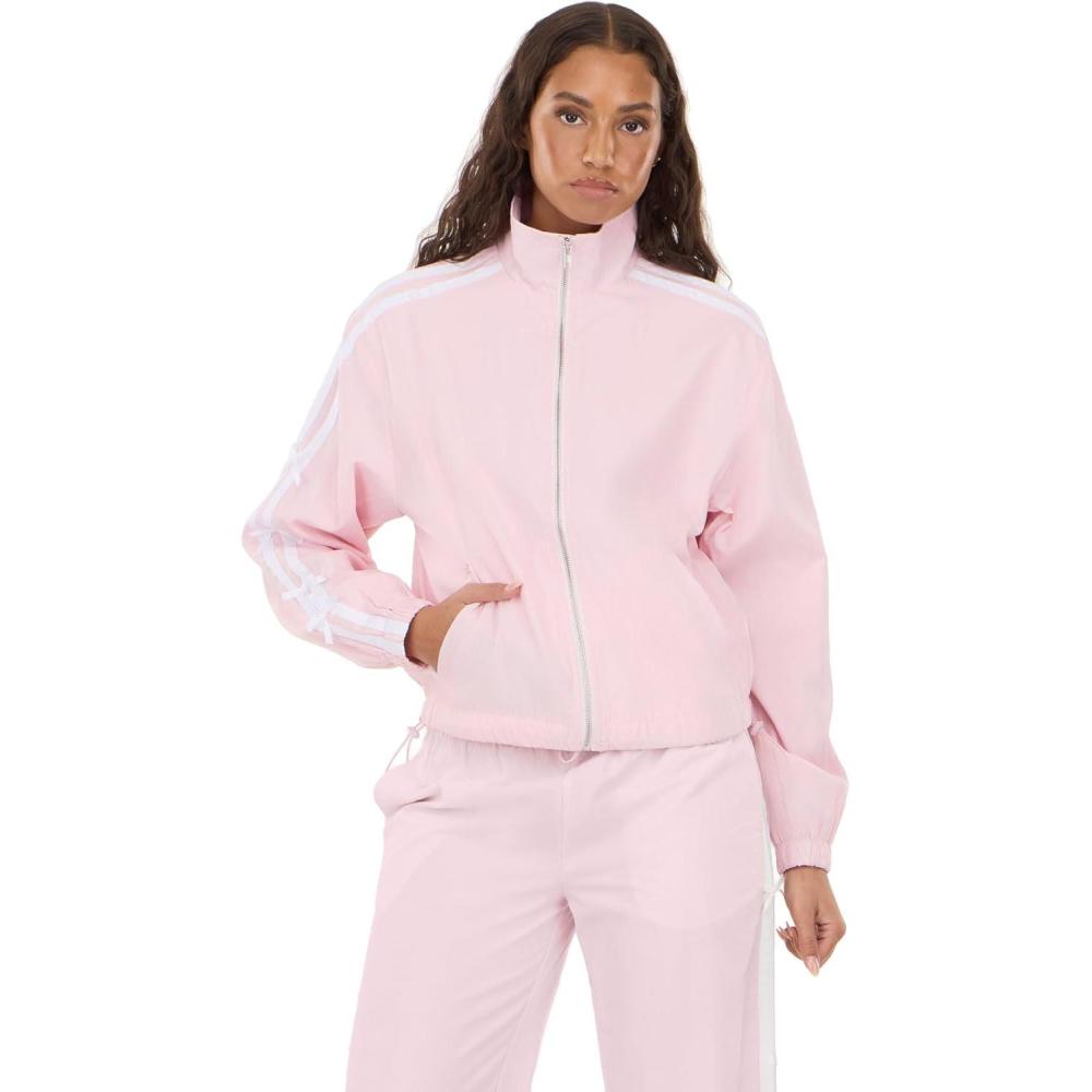 image:imageForever 21 Womens Nylon Track Jacket With Bow DetailsPink