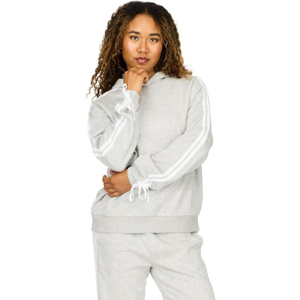 image:imageForever 21 Womens Zipup Hoodie With Side StripesGrey