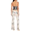 Forever 21 Women’s Abstract Sequin Flare Pants(Pink)