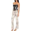 Forever 21 Women’s Abstract Sequin Flare Pants(Pink)