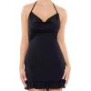 Forever 21 Women’s Bodycon Halter Mini Dress(Black)