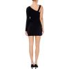 Forever 21 Women’s Buckled Asymmetrical Mini Dress(Black)